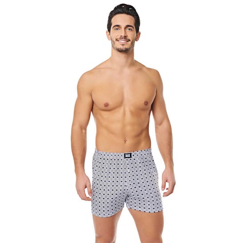 Tutku 0116 Erkek Penye Desenli Boxer - Karışık Renk