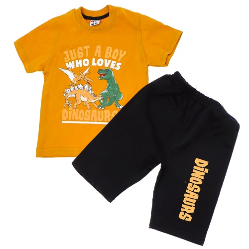 Mini Club 354 Erkek Çocuk Süprem Sıfır Yaka Sevimli Dinozor Baskılı Takım 1-4 Yaş - Karışık Renk - 1-4 YAŞ