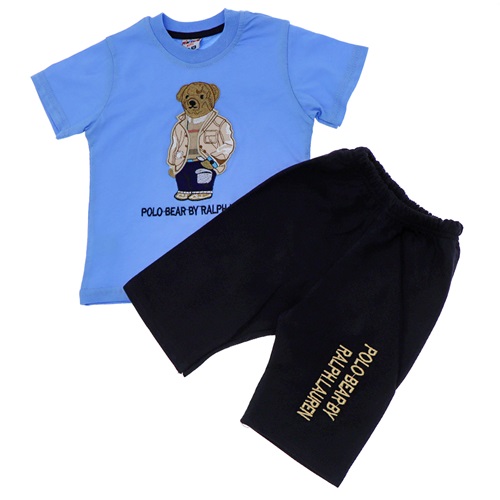 Mini Club 447 Erkek Çocuk Süprem Sıfır Yaka Sevimli Ayıcık Polo Nakışlı Takım 5-8 Yaş - Karışık Renk - 5-8 YAŞ