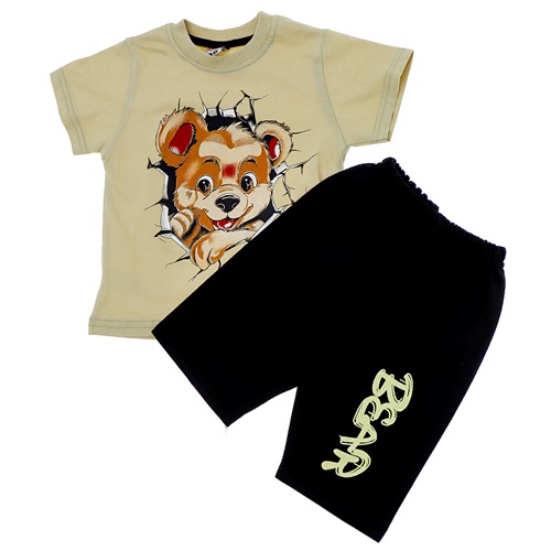 Mini Club 442 Erkek Çocuk Süprem Sıfır Yaka Sevimli Ayıcık Baskılı Takım 5-8 Yaş - Karışık Renk - 5-8 YAŞ