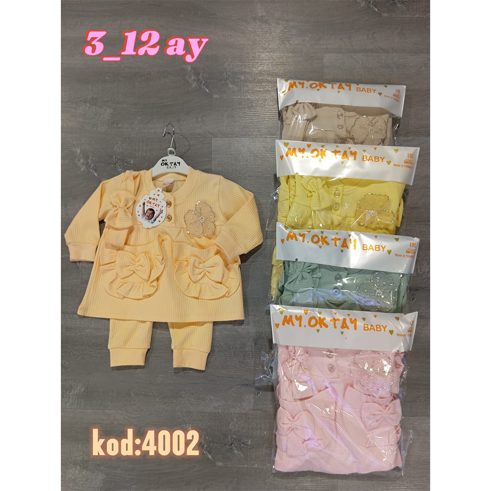 My Oktay 4002 Kız Bebe Raporlu Sac Bandı Hediyelik 2 Li Takım 3-12 Ay