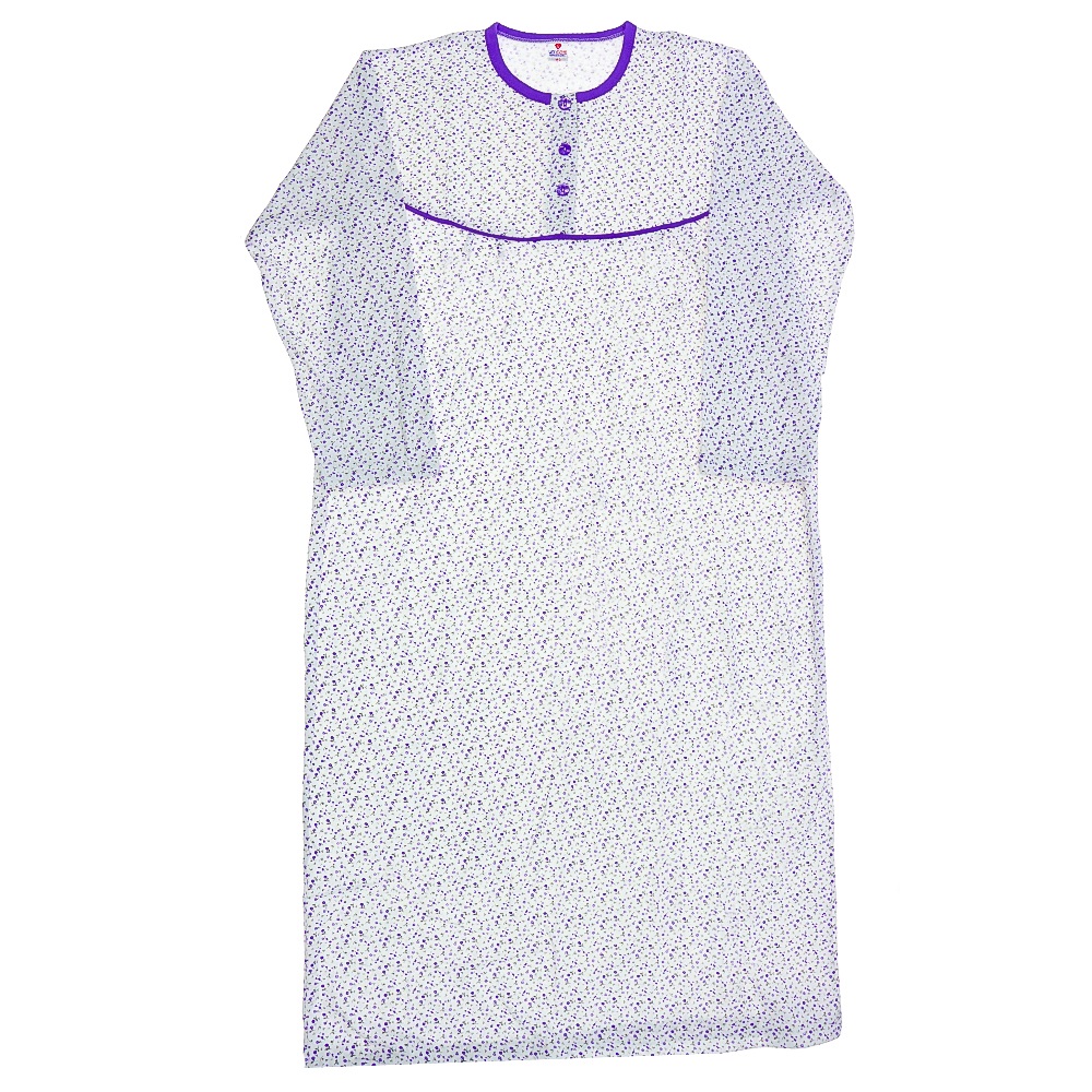 YenTeks 501 Bayan 3 Düğmeli Şardonlu Gecelik M-2XL - Karışık Renk - M-L-XL-2XL