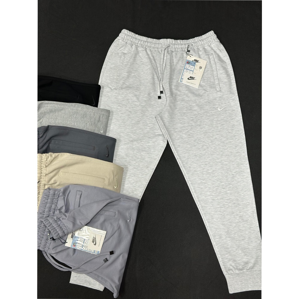 Farfetch 13102 Erkek Battal Nıke Nakışlı 3 Flato Fermuarlı Ribana Paça Eşofman XL-5XL (5 Lİ)
