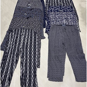 Avatar 25998 Bayan Jumbo Battal Desenli Turlu Viskon Geniş Paça Cepli Tek Alt 3XL-6XL (4 Lü)
