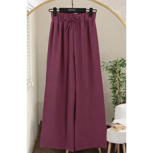 Avatar 25981 Bayan Milano Pileli Geniş Paça Tek Alt S-2XL (5 Li) - Karışık Renk - S-M-L-XL-2XL