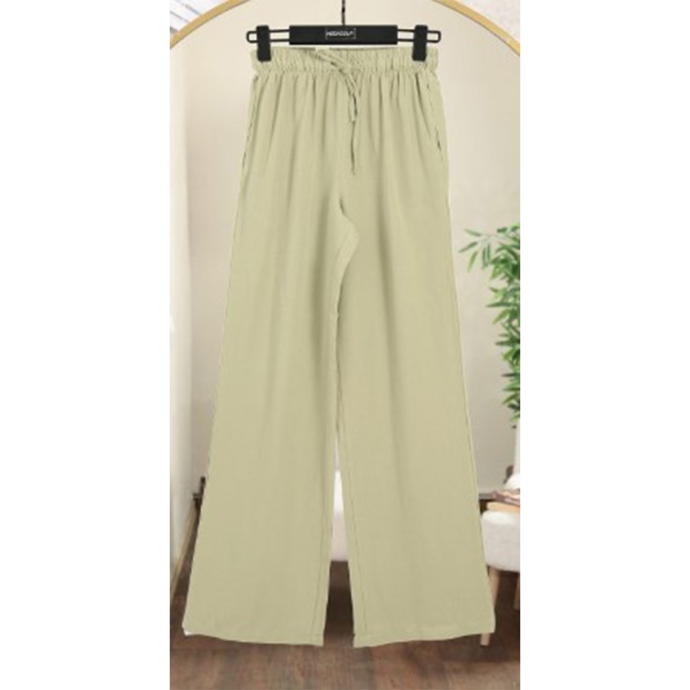 Avatar 25981 Bayan Milano Pileli Geniş Paça Tek Alt S-2XL (5 Li)