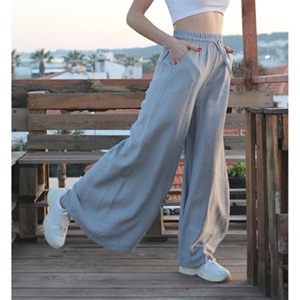 Avatar 1003 Bayan Keten Pileli Geniş Paça Tek Alt S-2XL (5 Li)