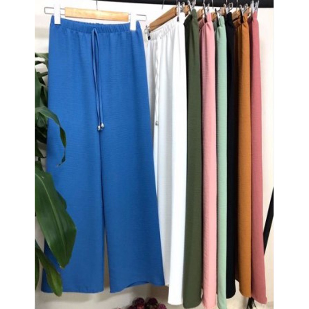 Avatar 25969 Bayan Airobin İnce Kemer Geniş Paça Cepli Tek Alt S-2XL (5 Li)