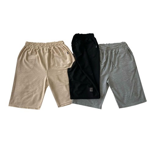 Lufian Erkek Kapris Kumaş Arka Cep Yapıştırma Bermuda Şort S-2XL (5 Li) - Karışık Renk - S-M-L-XL-2XL