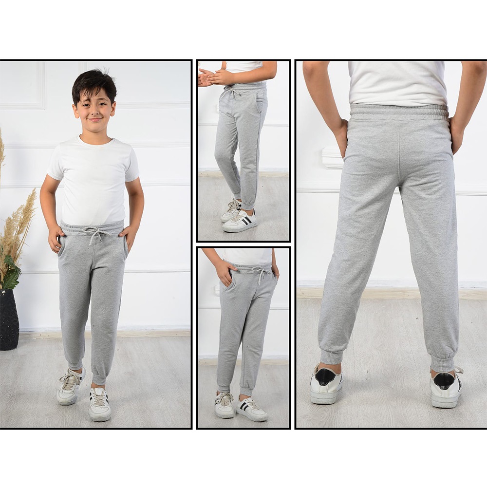 Boniboom 902 Erkek Çocuk Kompak Penye Düz Eşofman Alt 9-12 Yaş