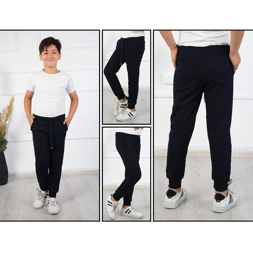 Boniboom 902 Erkek Çocuk Kompak Penye Düz Eşofman Alt 9-12 Yaş