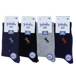 Panda P11 Erkek Çocuk Kolej Soket Çorap - Karışık Renk - 3-4 YAŞ