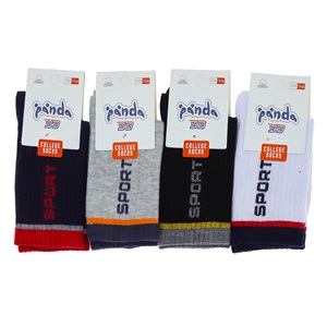 Panda P11 Erkek Çocuk Kolej Soket Çorap - Karışık Renk - 3-4 YAŞ