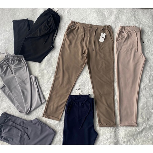 Zara 9131 Erkek Düğmeli Fermuarlı Yan Cepli Double Paça Begonya Pantolon S-2XL - Karışık Renk - S-M-L-XL-2XL