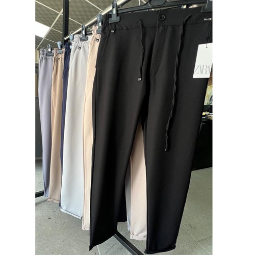 Zara Erkek Leo Kumaş Kemerli Duble Paça Zara Model Eşofman Alt S-2XL - Karışık Renk - S-M-L-XL-2XL