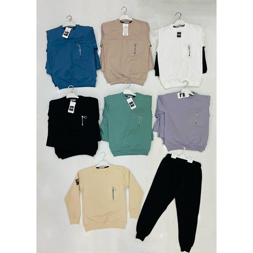 Furkan Erkek Çocuk 2 İp Cep Fermuarlı Takım 3-6 Yaş - Karışık Renk - 3-6 YAŞ