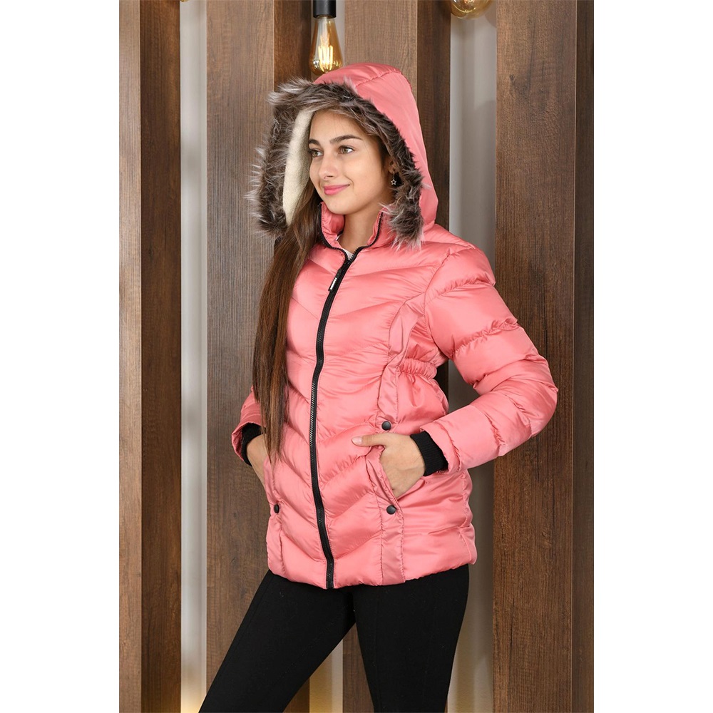 Lasgaris 3002 Kız Çocuk Jesica Cep Çıtçıtlı Kız Kaban 5-8 Yaş (4 Lü)