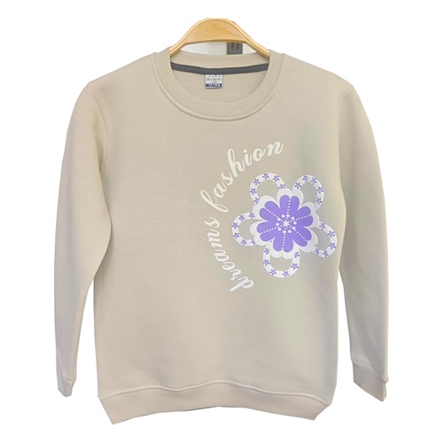 Kardeşler Lıfe Kız Çocuk 3 İp Fashion Baskılı Sweat 9-12 Yaş