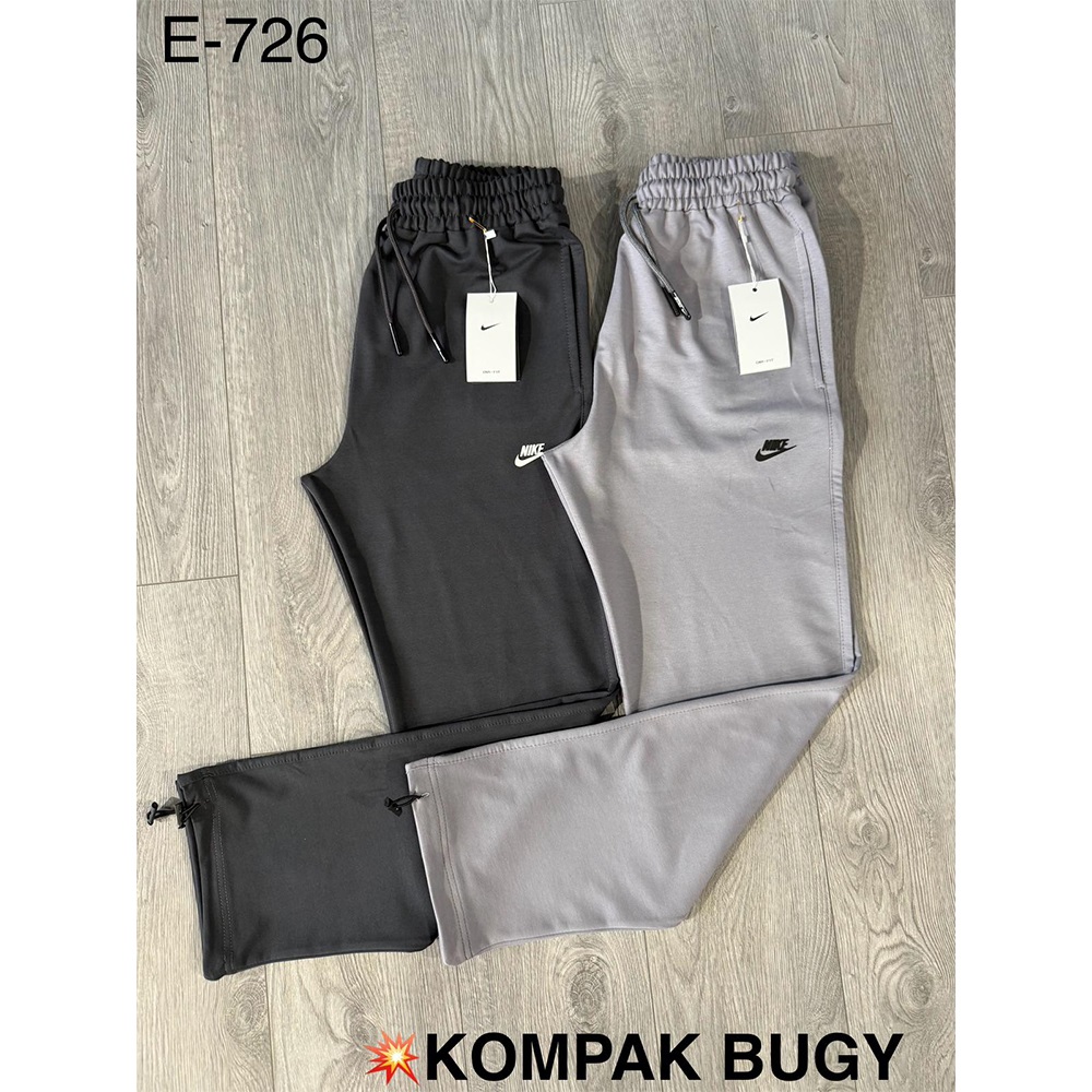 Atrax E-726 Erkek Kompak Penye Baggy Nıke Baskılı Ayarnabilir Lastik Paça Eşofman Alt S-2XL