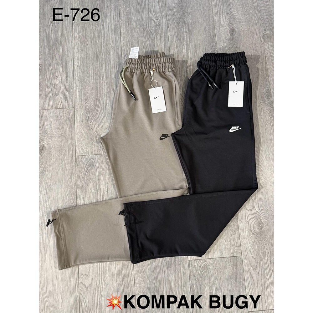 Atrax E-726 Erkek Kompak Penye Baggy Nıke Baskılı Ayarnabilir Lastik Paça Eşofman Alt S-2XL