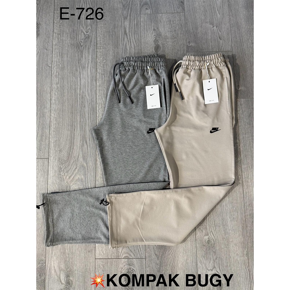 Atrax E-726 Erkek Kompak Penye Baggy Nıke Baskılı Ayarnabilir Lastik Paça Eşofman Alt S-2XL
