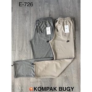 Atrax E-726 Erkek Kompak Penye Baggy Nıke Baskılı Ayarnabilir Lastik Paça Eşofman Alt S-2XL