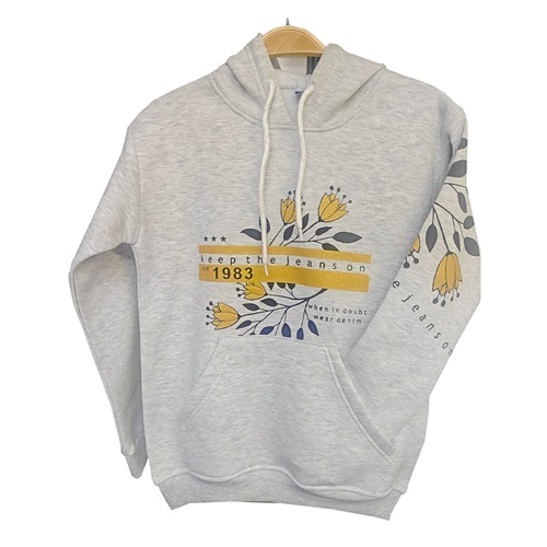 Kardeşler Lıfe Kız Çocuk 3 İplik Kapşonlu Çicek Baskılı Sweat 9-12 Yaş - Karışık Renk - 9-12 YAŞ