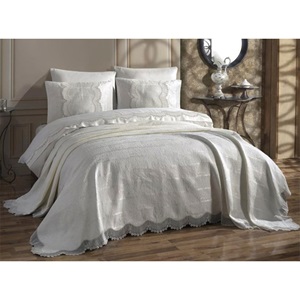 Kasso Home Krc0539 İnci Çift Kişilik 6 Parça Pike Takım Seti 240 X 250 CM - Karışık Renk - 240X250 CM