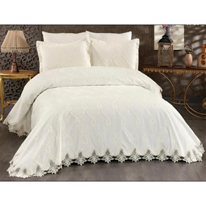 Kasso Home Krc2012 Lale Çift Kişilik 6 Parça Pike Takım Seti 245X 255 CM - Karışık Renk - 245X255 CM