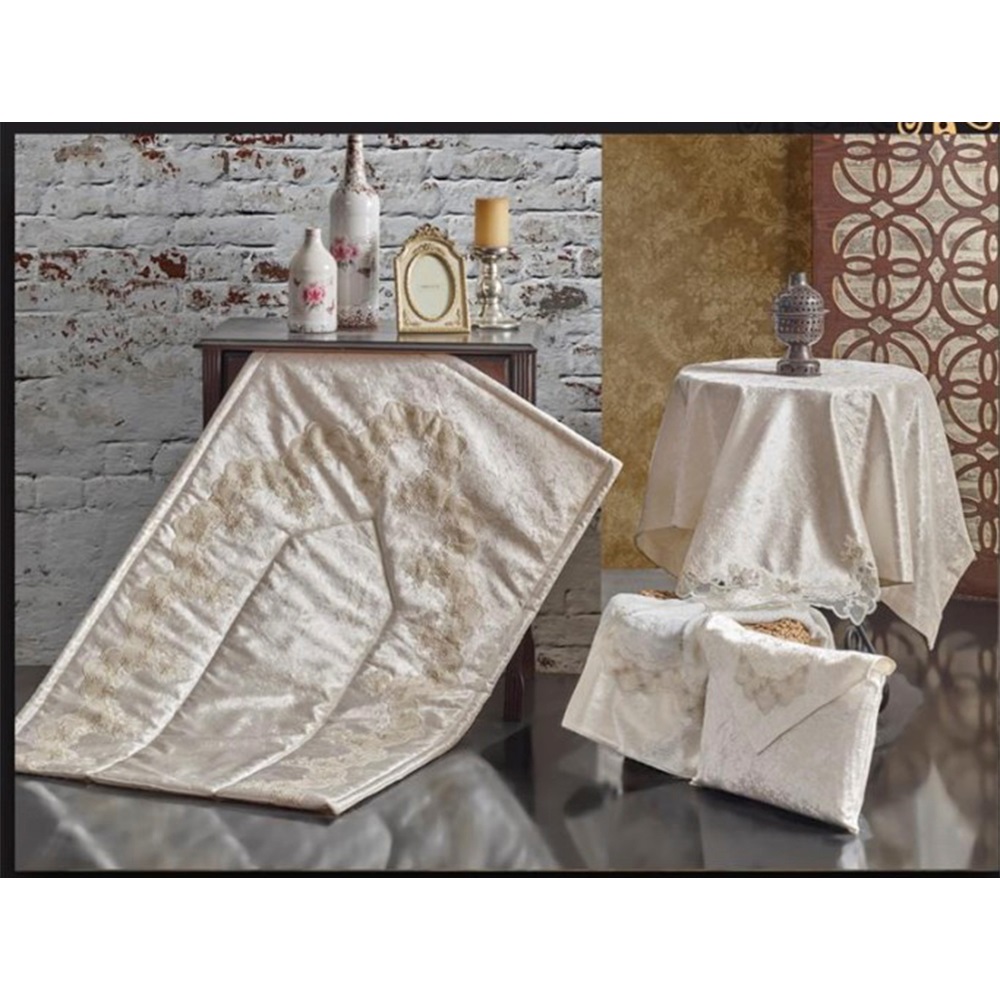 Kasso Home Krc1185 Safir Seccade 4 Parça Seti 70 x120 CM - Karışık Renk - 70X120 CM