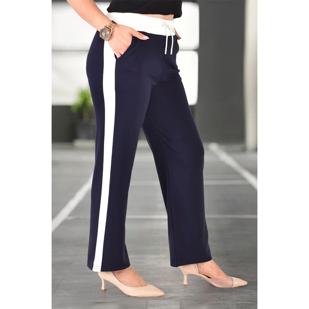 Elit Lıfe 88 Bayan Modal Enjeksiyon Kuş Baskılı Geniş Paçalı Cepli Parçalı Eşofman Alt S-2XL