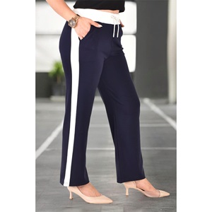 Elit Lıfe 88 Bayan Modal Enjeksiyon Kuş Baskılı Geniş Paçalı Cepli Parçalı Eşofman Alt S-2XL