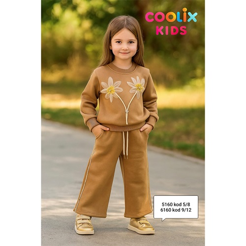 Coolix 6160 Kız Çocuk 3 İp Papatya Çicek Nakışlı 2 li Takım 9-12 Yaş - Karışık Renk - 9-12 YAŞ