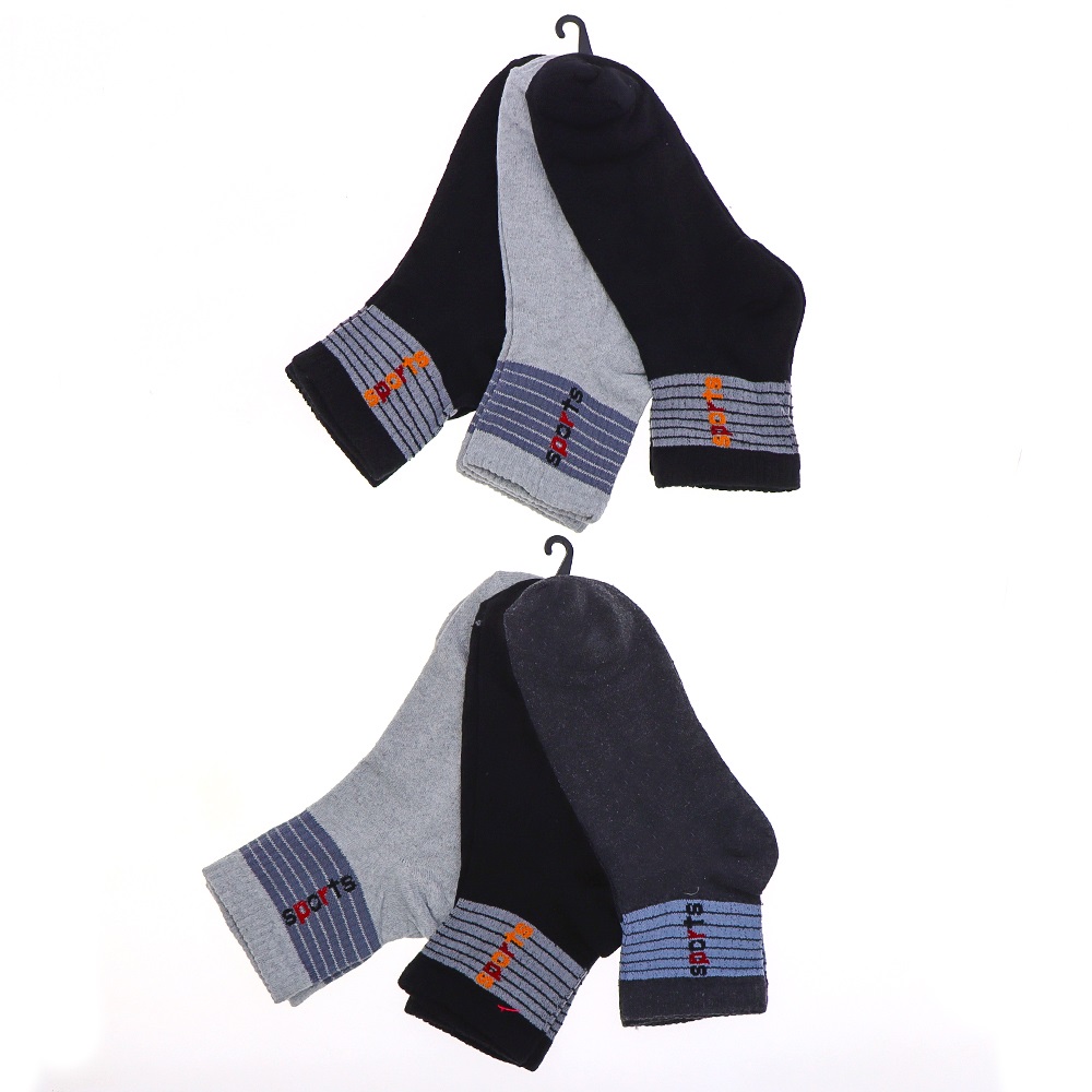 XGri Polo E-7 Erkek Likralı Uzun Konç Patik Çorap - Beyaz - PAKET İÇİ TEK RENK