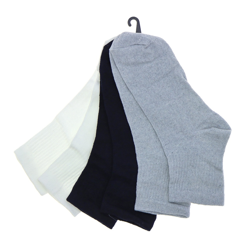 XGri Polo E-7 Erkek Likralı Uzun Konç Patik Çorap - Beyaz - PAKET İÇİ TEK RENK