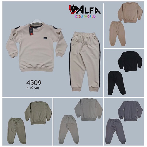 Alfa Kids 4509 Erkek Çocuk 2 İp Lets Gıve It Up Baskılı Takım 4-10 Yaş - Karışık Renk - 4-10 YAŞ