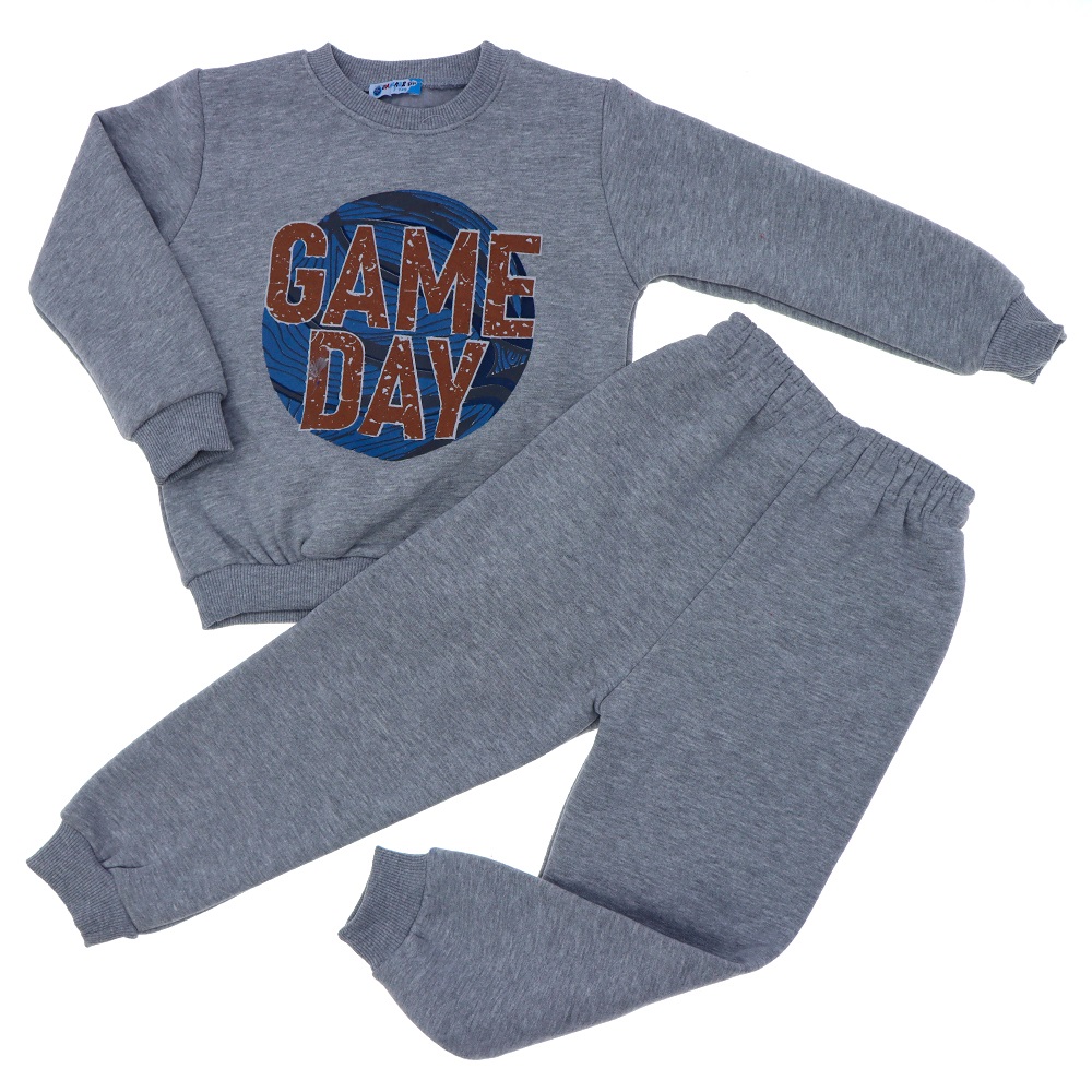 Damlanur Erkek Çocuk Şardonlu Desenli Takım 3-7 Yaş (5 Li)