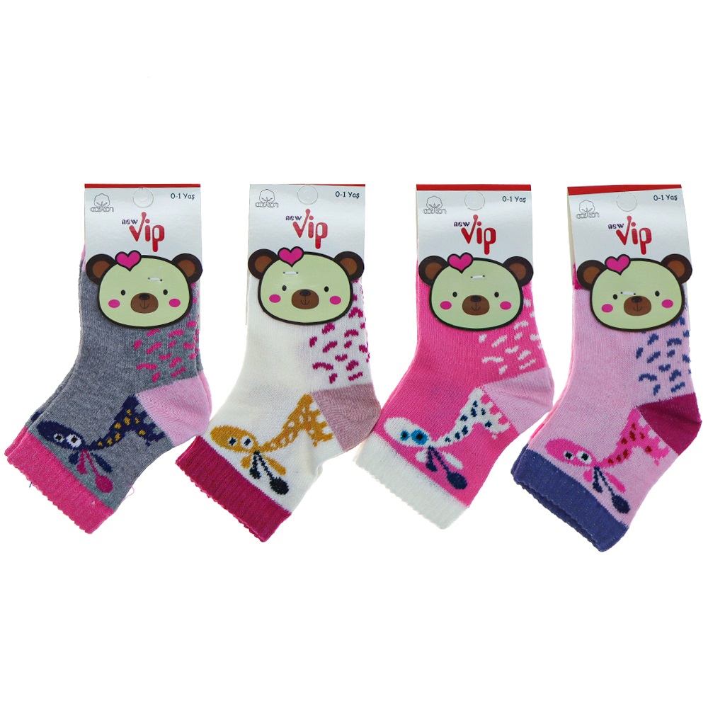 Vip 101 Desenli Mevsimlik Kız Bebe Soket Çorap