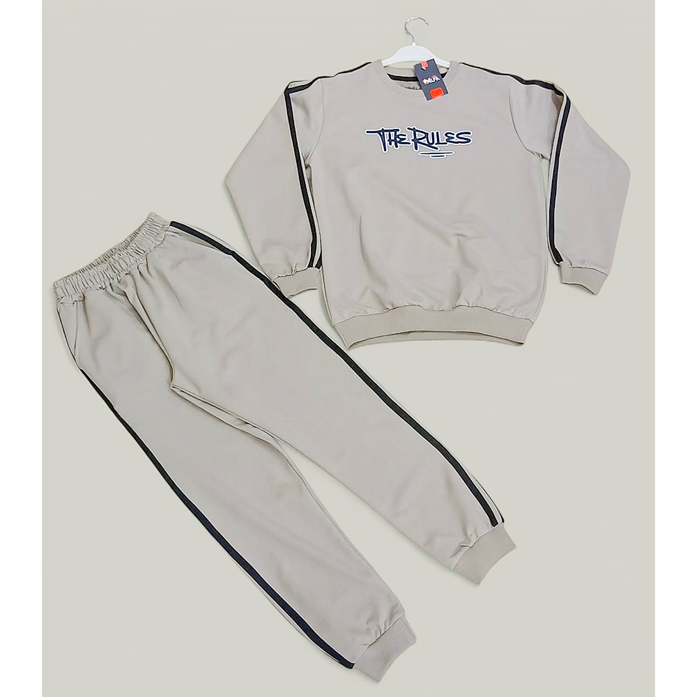 Alfa Kids 5502 Erkek Çocuk 2 İp The Rules Baskılı Takım 11-14 Yaş