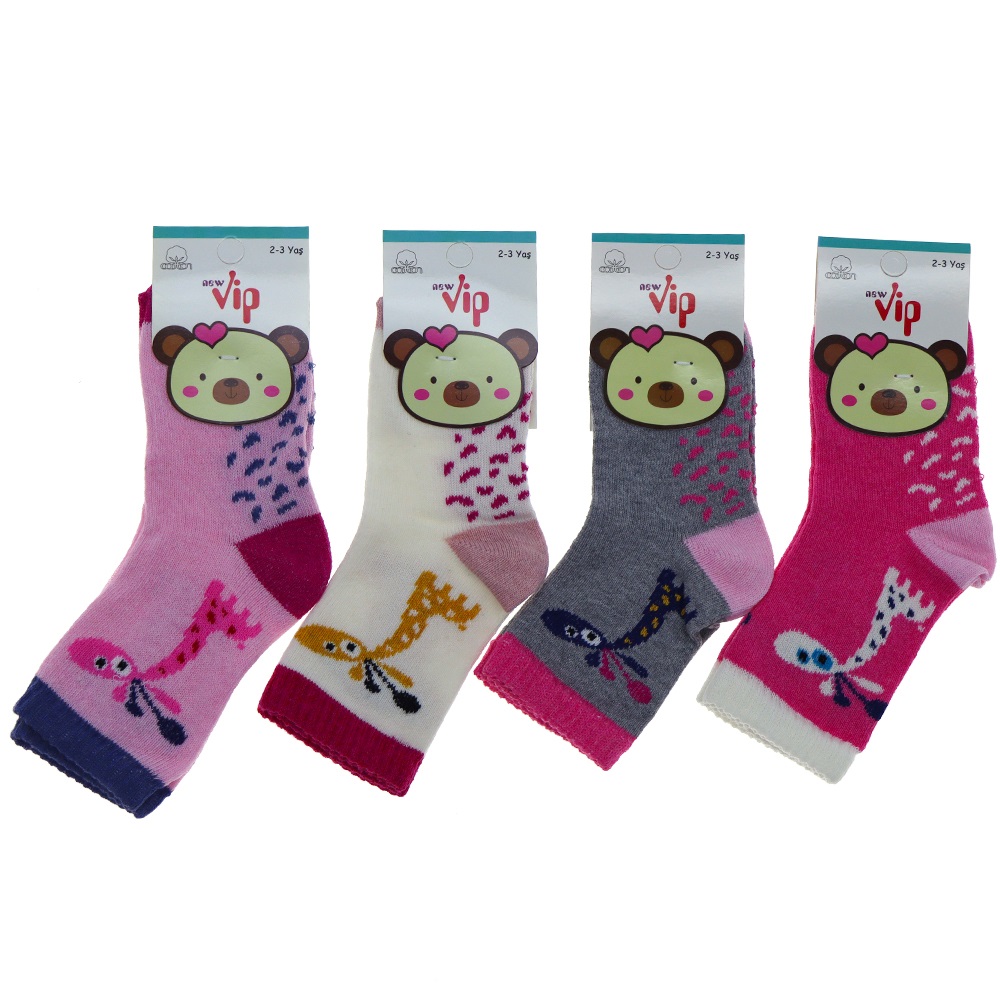 Vip 101 Desenli Mevsimlik Kız Bebe Soket Çorap