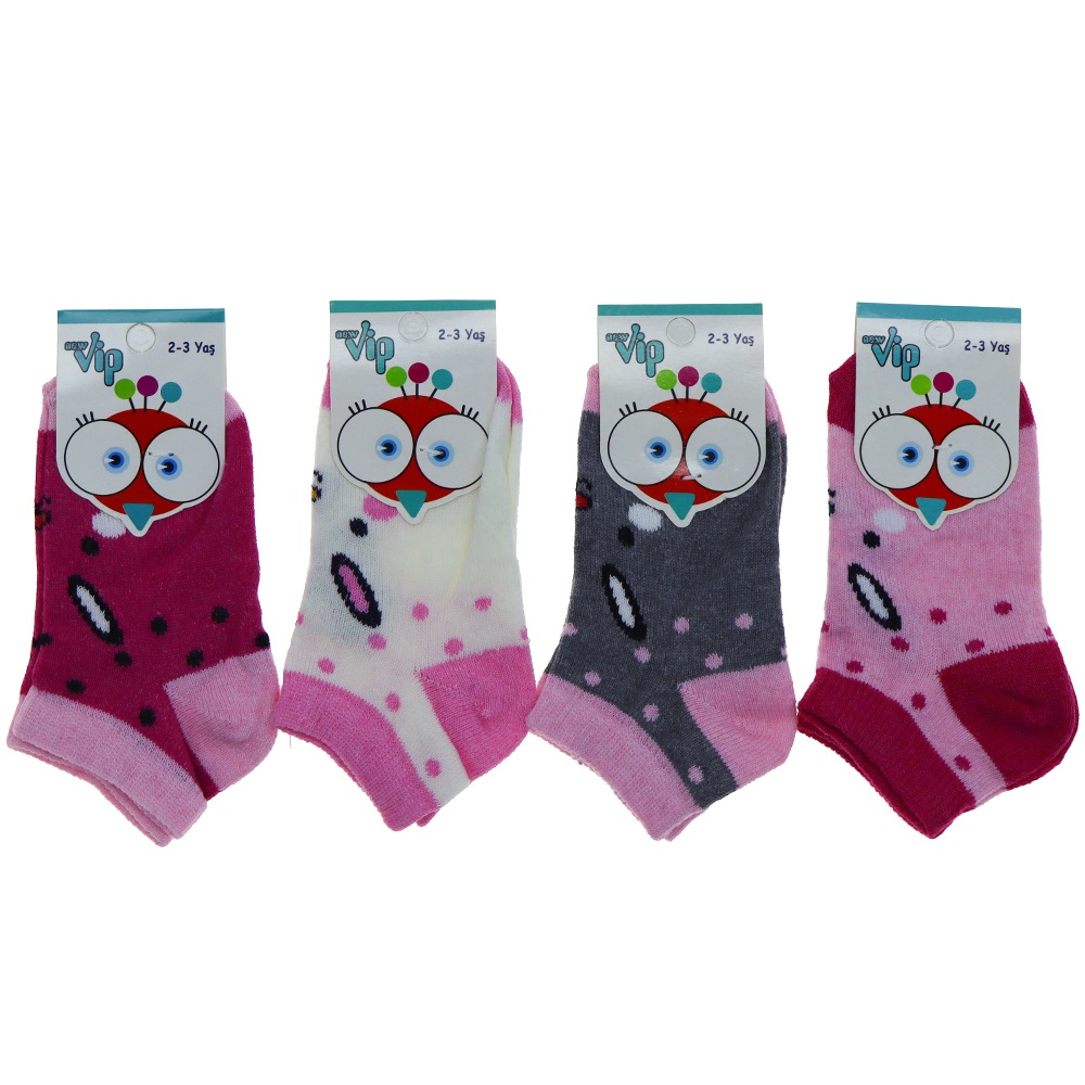 Vip 103 Desenli Mevsimlik Kız Bebe Patik Çorap
