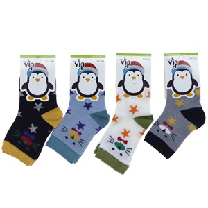 Vip 101 Desenli Mevsimlik Erkek Bebe Soket Çorap - Karışık Renk - 1-2 YAŞ