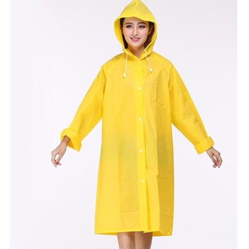 Sasta Unisex Eva Kumaş Kapşonlu Yağmurluk - Karışık Renk - STANDART