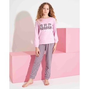 Tarık 3102 Kız Çocuk Garson Termal 3 Sevimli Ayıcık Nakışlı Pijama Takımı 6-9 Yaş
