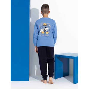 Tarık 4137 Erkek Çocuk İnterlok Sevimli Ayıcık Baskılı Pijama Takımı 3-6 Yaş