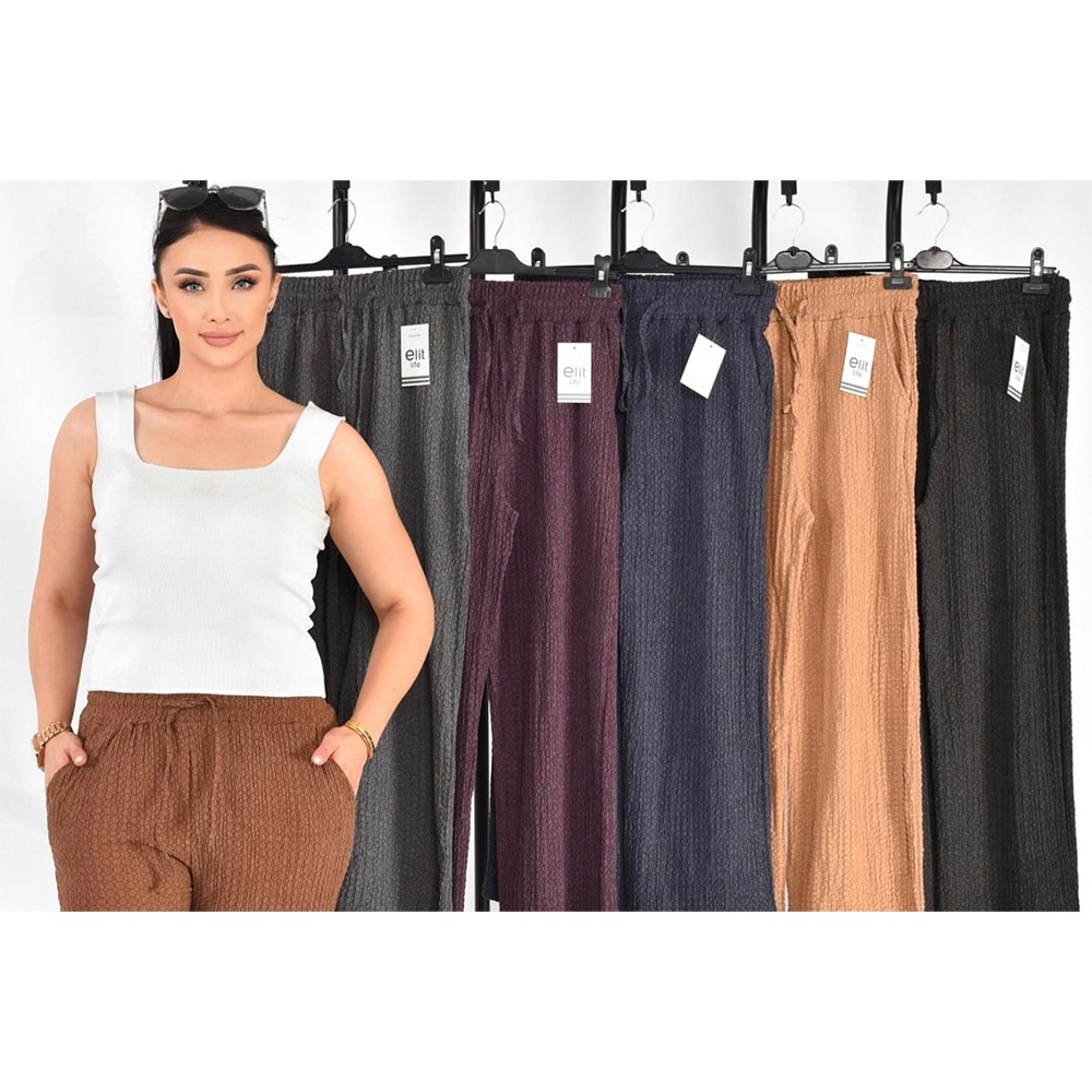Elit Lıfe 132 Bayan Battal Babil Kumaş Geniş Paçalı Eşofman Alt 3XL-7XL