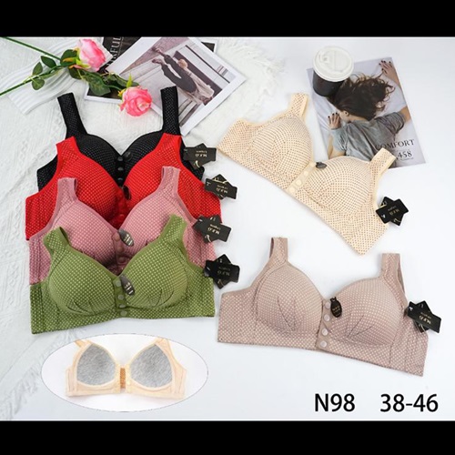 M.f.ö 98 Bayan Desteksiz Puantiyeli Önden Çıtçıtlı Model Sütyen 85-105 - G.Kurusu - 85-90-95-100-105