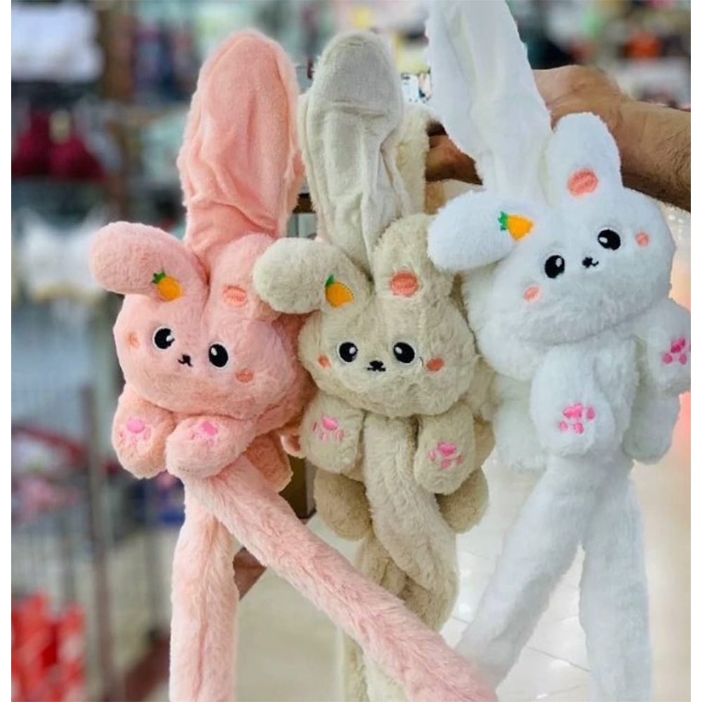 Kitti K25200-10 Çocuk Peluş Hareketli Uzun Kulaklık 4-8 Yaş