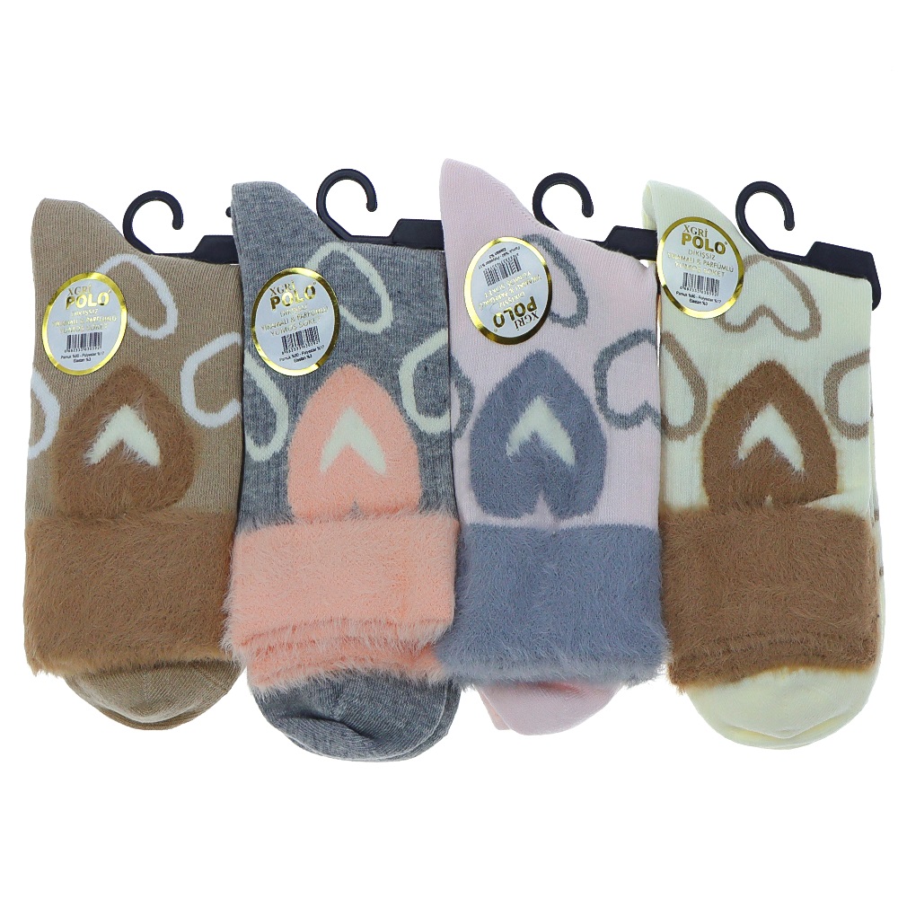 XGri Polo B-40 Bayan Dikişsiz Yumoş Yıkamalı Parfümlü Tenis Çorap