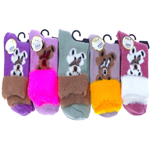 XGri Polo B-55 Bayan Yumoş Yıkamalı Parfümlü Havlu Soket Çorap - Karışık Renk - ASORTİ